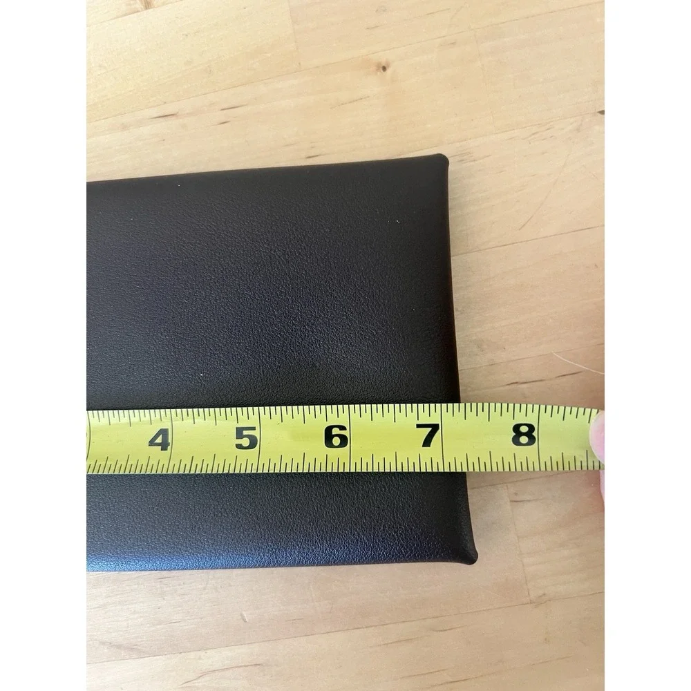 Georg Jensen‎ Brown PVC Envelope Wallet Men's Travel Accessory Snap Front